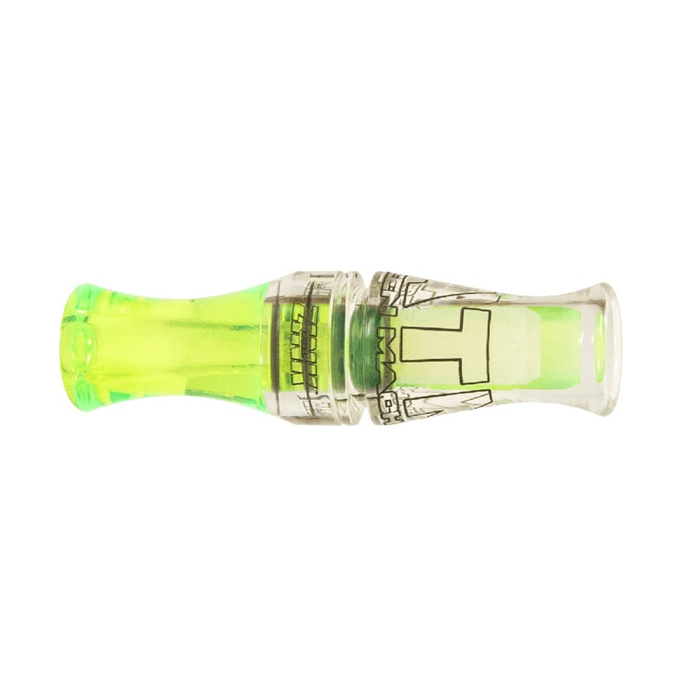 Zink ATM Green Machine Polycarbonate Double Reed Durable Hunting Waterfowl Duck Game Call - Huge Range of Tones with Great Bottom-End Sound, Lemon Drop