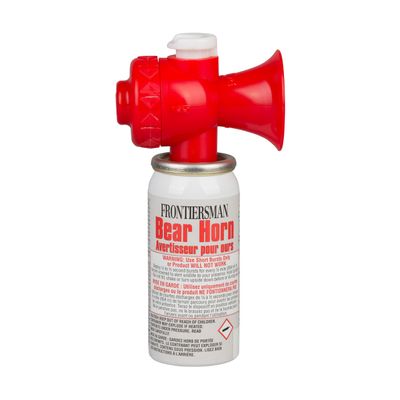 SABRE Frontiersman Bear Horn, Extremely Loud 130dB Sound Heard Up to  Mile (805 m) Away, 60 1/4-Second Bursts, Warn Bears & Give Them a Chance to Leave, On/Off Feature, Compact Size for Easy Carry