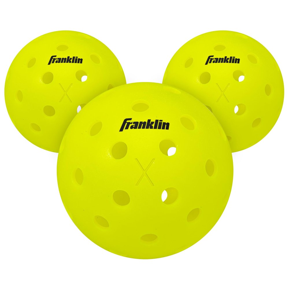 Franklin Sports Pickleball-x Performance 40 Outdoor Balls-Optic Yellow
