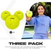 Franklin Sports Pickleball-x Performance 40 Outdoor Balls-Optic Yellow view 2