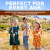Adventure Awaits - 2-Pack Handmade Wooden Bow and Arrow Set - 20 Wood Arrows and 2 Quivers - for Outdoor Play view 4