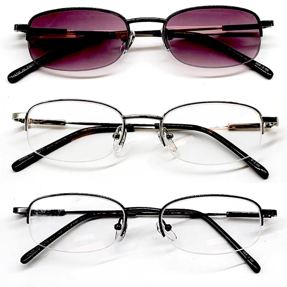 BillyJoe Nearsighted Myopia Glasses, Distance Driving Myopia, Men & Women 3-Pack 1.00 1.50 2.00 2.50