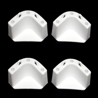 Boat Marine Cooler Mounting Kit for Yeti Igloo Engle Coleman (Set of 4) Black or White (White)