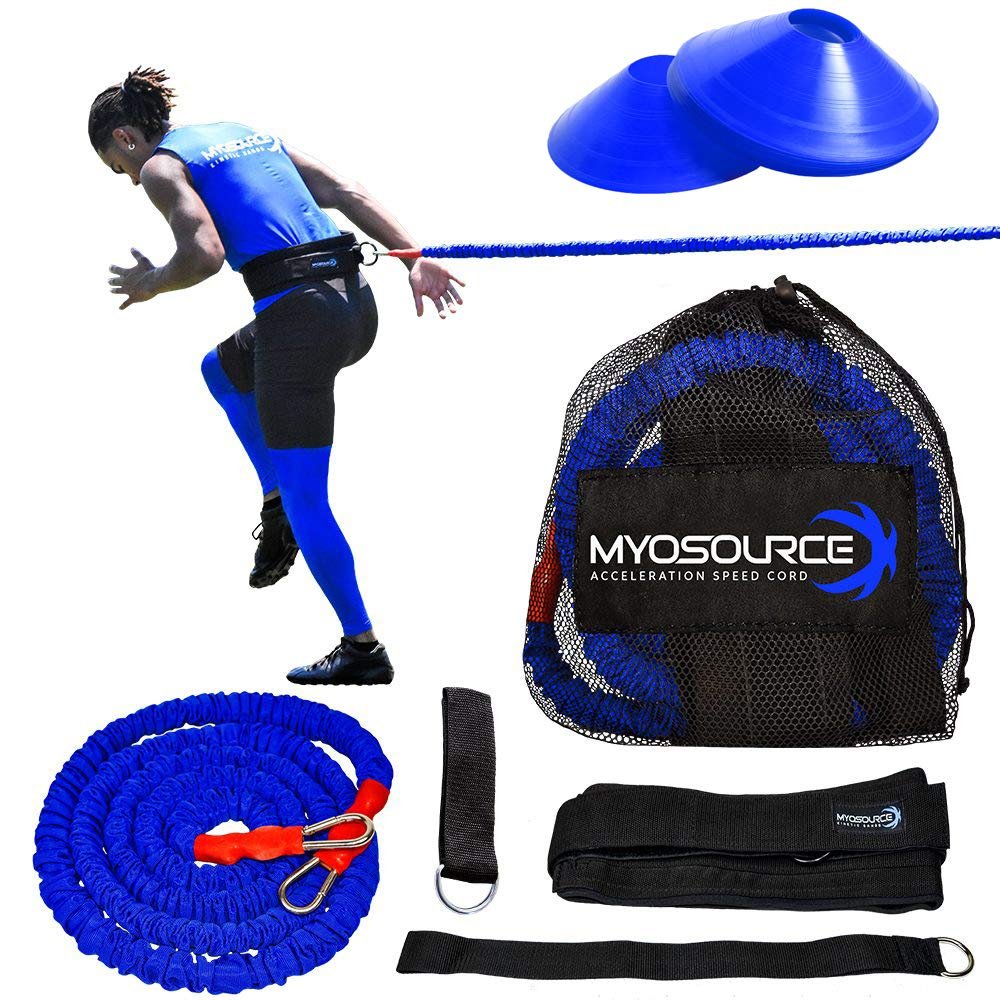 Acceleration Speed Cord Bungee Multi-Sport Resistance Training - Improve Strength, Power, Agility  3 Belt Sizes (S, M, L) Available - Comfort, Efficiency  Kinetic Bands (Large 40+ inch Waist)