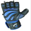 Elite Leather Gym Gloves with Built in 2" Wide Wrist Wraps Grip & Design for Weightlifting Power Lifting Bodybuilding & Strength Training Workout Exercises (Blue, Large) view 4