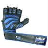 Elite Leather Gym Gloves with Built in 2" Wide Wrist Wraps Grip & Design for Weightlifting Power Lifting Bodybuilding & Strength Training Workout Exercises (Blue, Medium) view 4