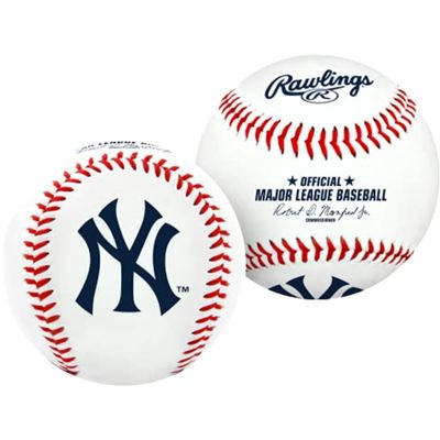 Rawlings MLB New York Yankees Team Logo Baseball, White, 1