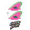 Catch Surf Beater Pro Safety Twin Fin Set, Hot Pink/Neon Lime, One Size view 4