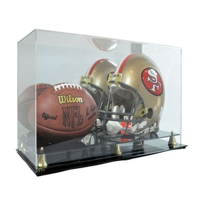 Polynex Generic League General Football and Helmet Deluxe Acrylic, Clear, One Size