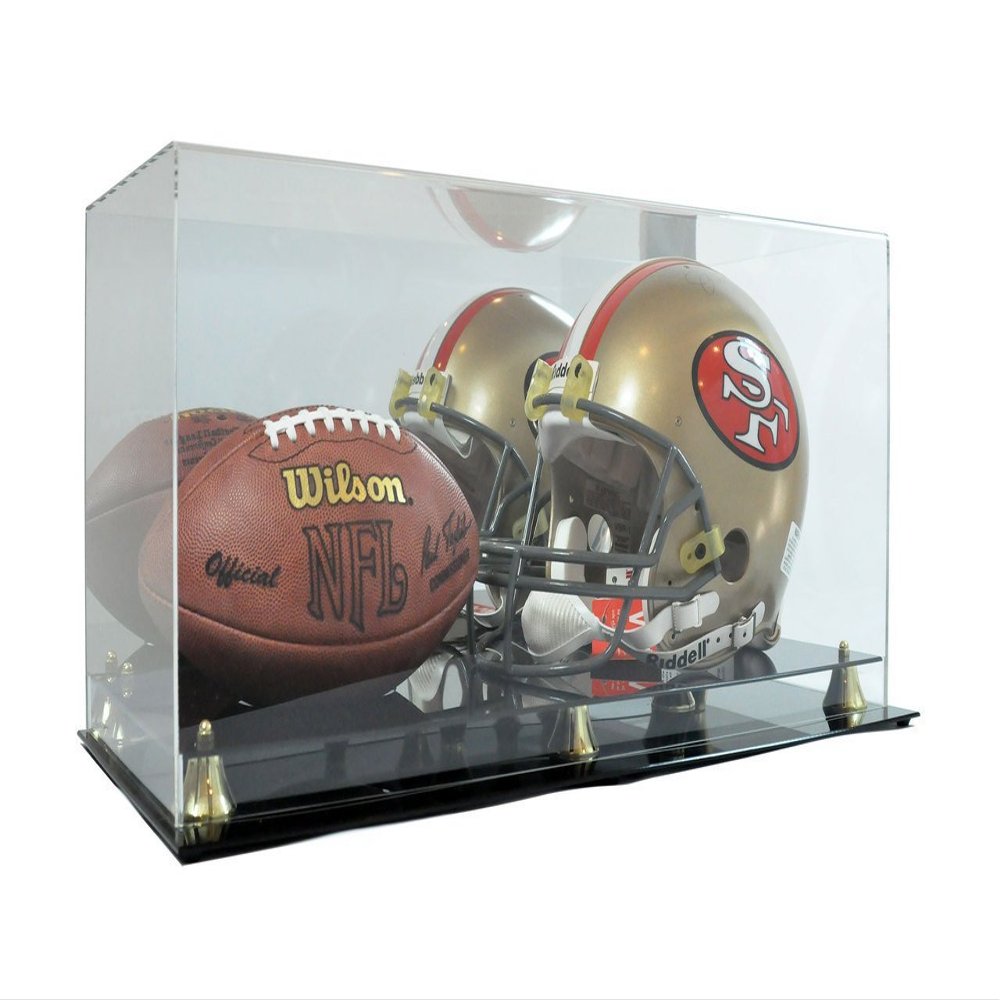 Polynex Generic League General Football and Helmet Deluxe Acrylic, Clear, One Size