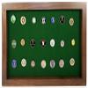 Eureka Golf Products Golf Ball Marker Display Case | Holds 40 Pegged or Non Pegged (Flat) Ball Markers | Walnut | Wall Mounted Wooden Case | Measures 15.5" W X 9.5" H view 1