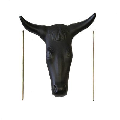 AJ Tack Adult Size 20" Horn Spread Steer Head Roping Dummy Black