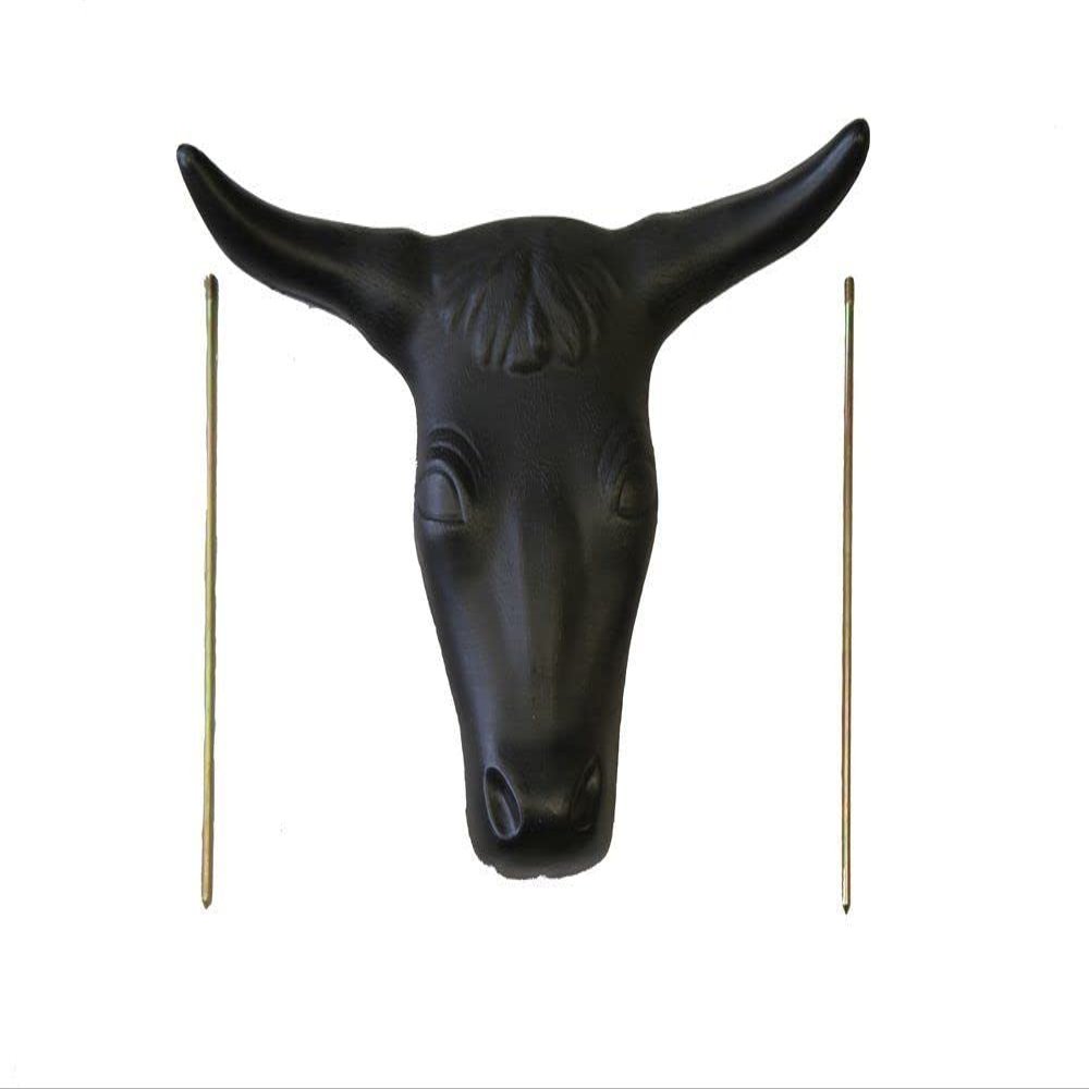 AJ Tack Adult Size 20" Horn Spread Steer Head Roping Dummy Black