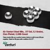 Air Venturi Steel BBS, 177 Cal, 5.1 Grains, Zinc-Plated, 2,500ct,Chrome view 2