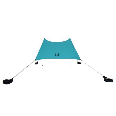 Neso Portable Beach Tent Sun Shelter with Sand Anchor - Lightweight Beach Shade Canopy - Easy Setup for Family Outings - Patented Reinforced Corners - UPF 50+ Sun Protection - 7 x 7ft - Teal