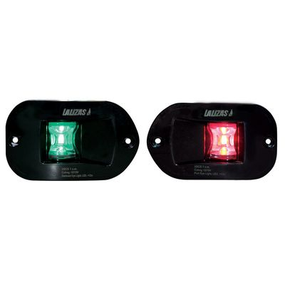 Lalizas FOS LED 112.5 Degree Port & Starboard Light Side Recessed Mount with Black Housing, 12"