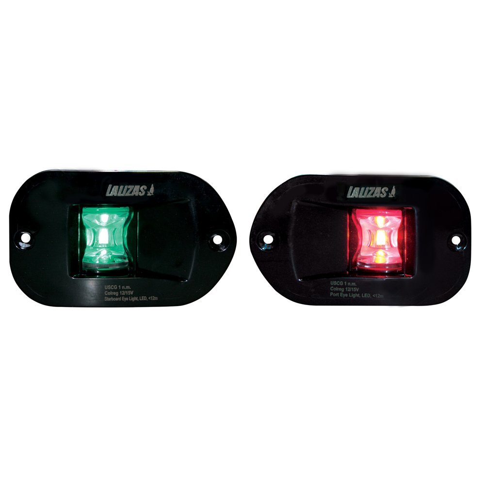 Lalizas FOS LED 112.5 Degree Port & Starboard Light Side Recessed Mount with Black Housing, 12"