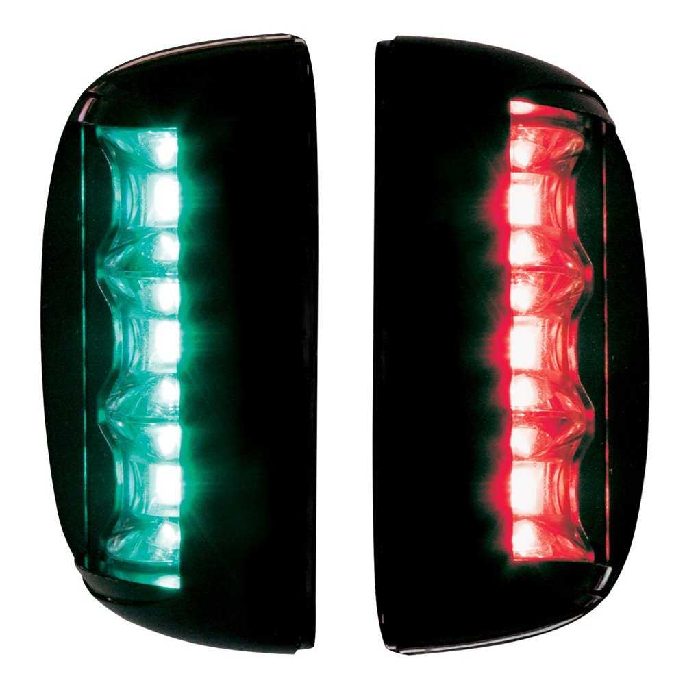 Lalizas FOS LED 112.5 Degree Set Port & Starboard Sidelights with Black Housing, 20"