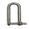 US Stainless Stainless Steel 316 Long D Shackle 1/4" (6mm) Marine Grade Dee view 1