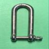 US Stainless Stainless Steel 316 Long D Shackle 1/4" (6mm) Marine Grade Dee view 2
