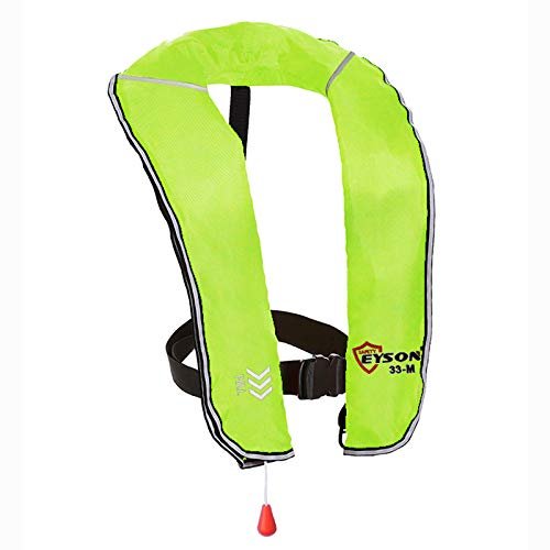 Eyson Inflatable Life Jacket Inflatable Life Vest for Adult Classic Manual (Neon)
