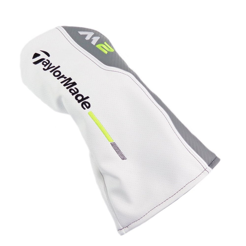 NEW 2017 TaylorMade M2 White/Grey/Lime Green Leather Driver Headcover