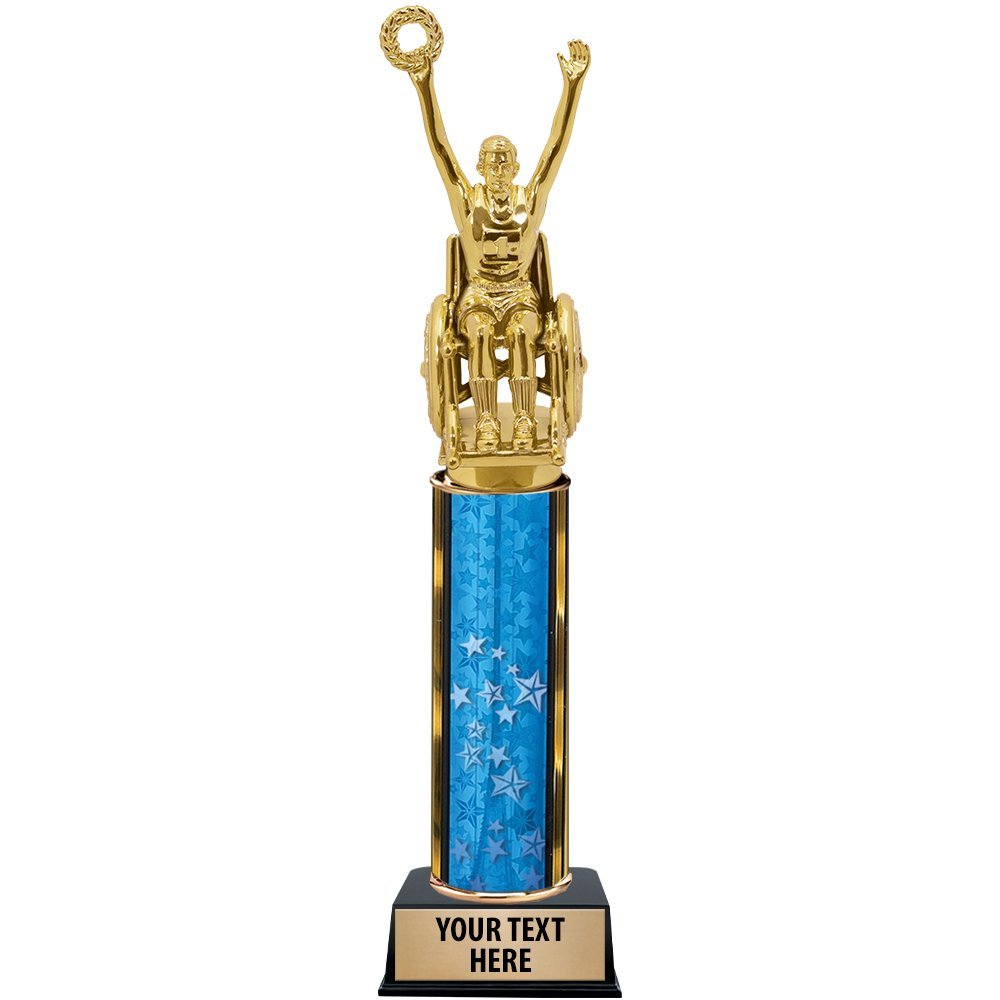 11" Wheelchair Trophy, Wheelchair Trophies with Customized Text